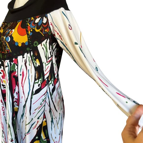 Eva Varro Scoop Neck Off Shoulder Artsy Tunic Top Blouse Size XL - Picture 5 of 10